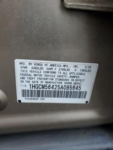 Продажа на аукционе авто 2005 Honda Accord Lx, vin: 1HGCM56425A085645, номер лота: 39206993