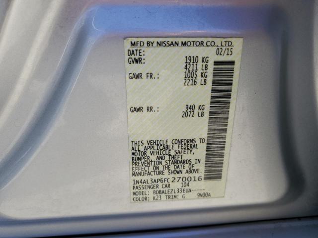 Aukcja sprzedaży 2015 Nissan Altima 2.5, vin: 1N4AL3AP6FC270016, numer aukcji: 39186793