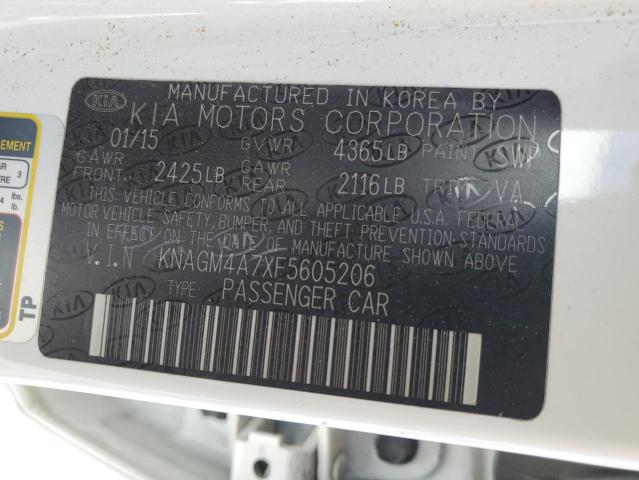 Продажа на аукционе авто 2015 Kia Optima Lx, vin: KNAGM4A7XF5605206, номер лота: 39358273