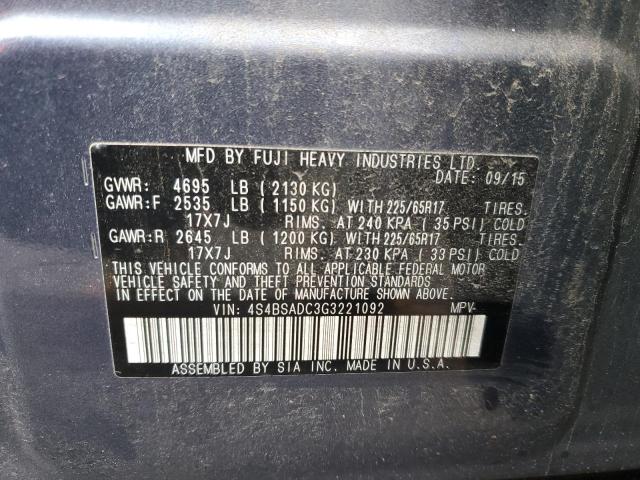 Продаж на аукціоні авто 2016 Subaru Outback 2.5i Premium, vin: 4S4BSADC3G3221092, номер лоту: 39226293