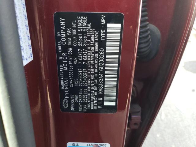 Aukcja sprzedaży 2016 Hyundai Tucson Limited, vin: KM8J33A41GU238260, numer aukcji: 39532273