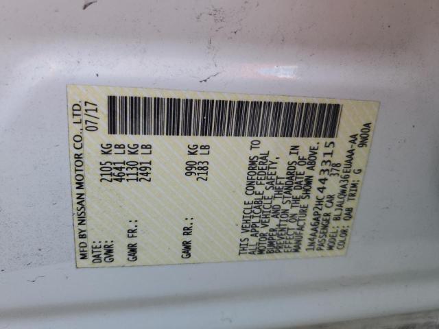 39719413 :رقم المزاد ، 1N4AA6AP2HC443315 vin ، 2017 Nissan Maxima 3.5s مزاد بيع