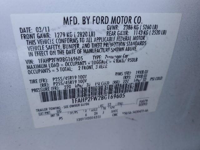 Продаж на аукціоні авто 2011 Ford Taurus Limited, vin: 1FAHP2FW2BG169605, номер лоту: 39126253