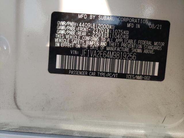73278792 :رقم المزاد ، JF1VA2E64M9819256 vin ، 2021 Subaru Wrx Sti مزاد بيع