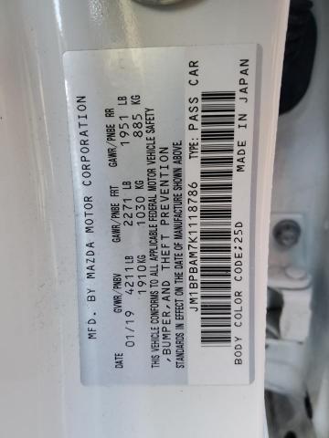 Продажа на аукционе авто 2019 Mazda 3 Select, vin: JM1BPBAM7K1118786, номер лота: 39549393