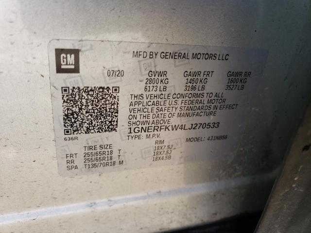 Продажа на аукционе авто 2020 Chevrolet Traverse Ls, vin: 1GNERFKW4LJ270533, номер лота: 39466243