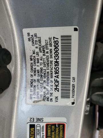 Продаж на аукціоні авто 2009 Honda Civic Lx, vin: 2HGFA16519H300687, номер лоту: 40118813