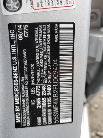 Aukcja sprzedaży 2015 Mercedes-benz C 300 4matic, vin: 55SWF4KB2FU009404, numer aukcji: 39672183