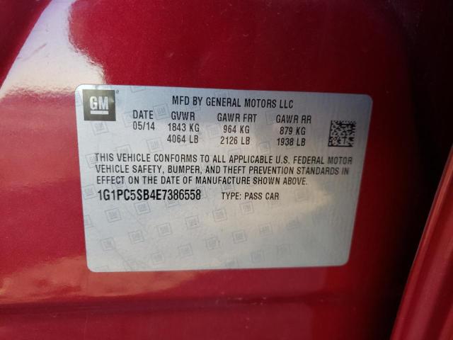 Продажа на аукционе авто 2014 Chevrolet Cruze Lt, vin: 1G1PC5SB4E7386558, номер лота: 40160883