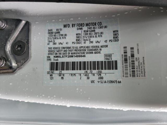 Aukcja sprzedaży 2021 Ford Transit Connect Xlt, vin: NM0LS7F28M1499846, numer aukcji: 38743463