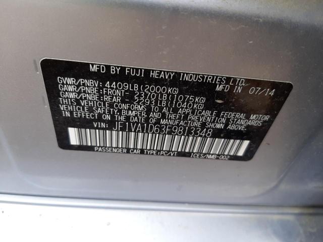 Продаж на аукціоні авто 2015 Subaru Wrx Premium, vin: JF1VA1D63F9813348, номер лоту: 40160633