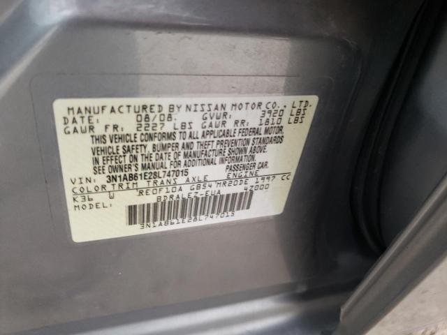 39674053 :رقم المزاد ، 3N1AB61E28L747015 vin ، 2008 Nissan Sentra 2.0 مزاد بيع