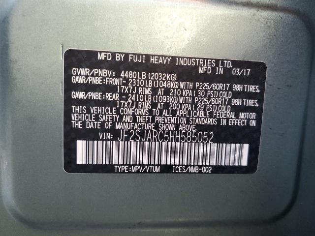 Продаж на аукціоні авто 2017 Subaru Forester 2.5i Limited, vin: JF2SJARC5HH585052, номер лоту: 39758363