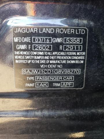 Aukcja sprzedaży 2016 Jaguar Xj, vin: SAJWJ1CD1G8V98270, numer aukcji: 40071373