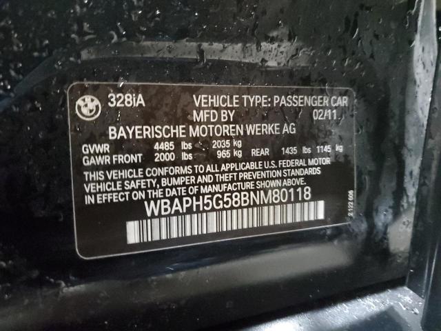 Aukcja sprzedaży 2011 Bmw 328 I Sulev, vin: WBAPH5G58BNM80118, numer aukcji: 39408233
