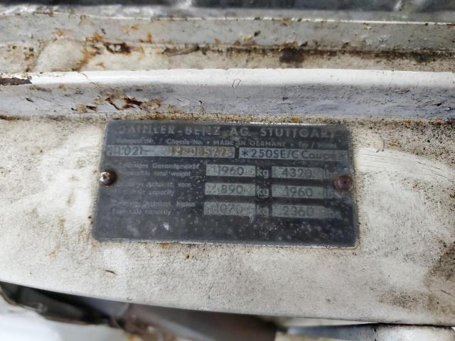 Aukcja sprzedaży 1966 Mercedes-benz 250se, vin: 11102112085775, numer aukcji: 40226893