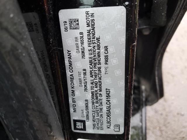 40494143 :رقم المزاد ، KL8CD6SA5LC416437 vin ، 2020 Chevrolet Spark 1lt مزاد بيع