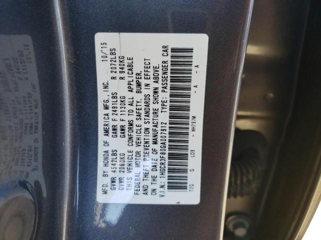 2016 Honda Accord Exl მანქანა იყიდება აუქციონზე, vin: 1HGCR3F80GA007912, აუქციონის ნომერი: 40590963