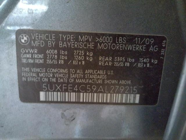 Aukcja sprzedaży 2010 Bmw X5 Xdrive30i, vin: 5UXFE4C59AL279215, numer aukcji: 39908893