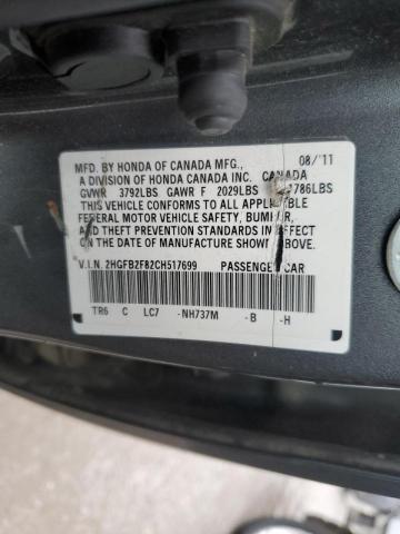 Продаж на аукціоні авто 2012 Honda Civic Ex, vin: 2HGFB2F82CH517699, номер лоту: 39493803