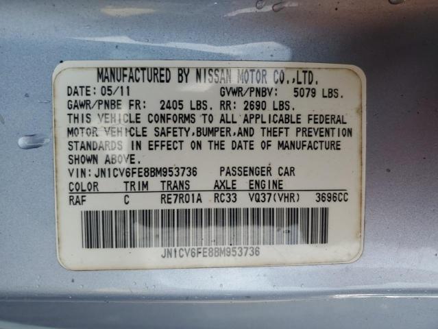 Aukcja sprzedaży 2011 Infiniti G37 Base, vin: JN1CV6FE8BM953736, numer aukcji: 40564423