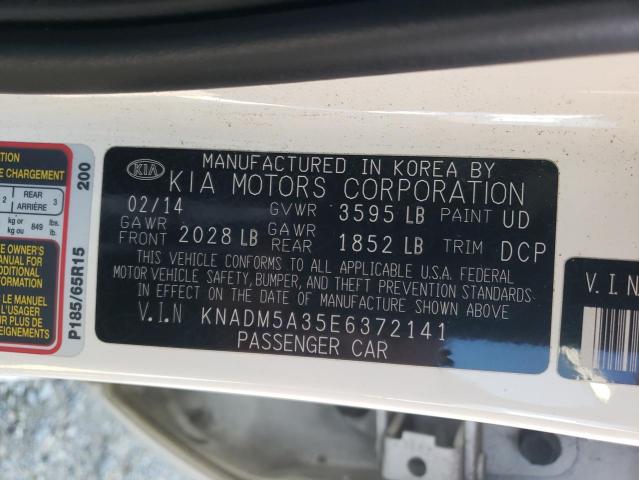 Auction sale of the 2014 Kia Rio Lx, vin: KNADM5A35E6372141, lot number: 40597513