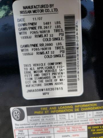 Продаж на аукціоні авто 2008 Infiniti Fx35, vin: JNRAS08W18X207815, номер лоту: 40456643