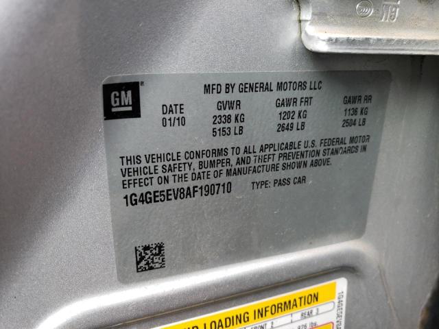 40571043 :رقم المزاد ، 1G4GE5EV8AF190710 vin ، 2010 Buick Lacrosse Cxs مزاد بيع