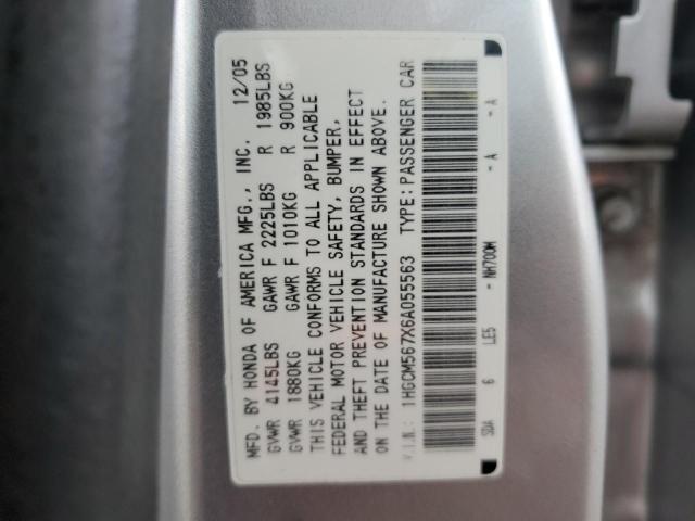 Aukcja sprzedaży 2006 Honda Accord Ex, vin: 1HGCM567X6A055563, numer aukcji: 40489963