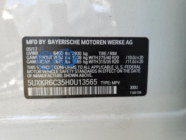 Продаж на аукціоні авто 2017 Bmw X5 Xdrive50i, vin: 5UXKR6C35H0U13565, номер лоту: 40632433