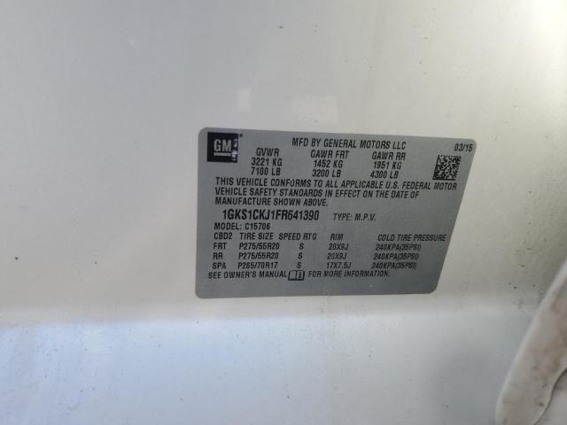 40617753 :رقم المزاد ، 1GKS1CKJ1FR641390 vin ، 2015 Gmc Yukon Denali مزاد بيع