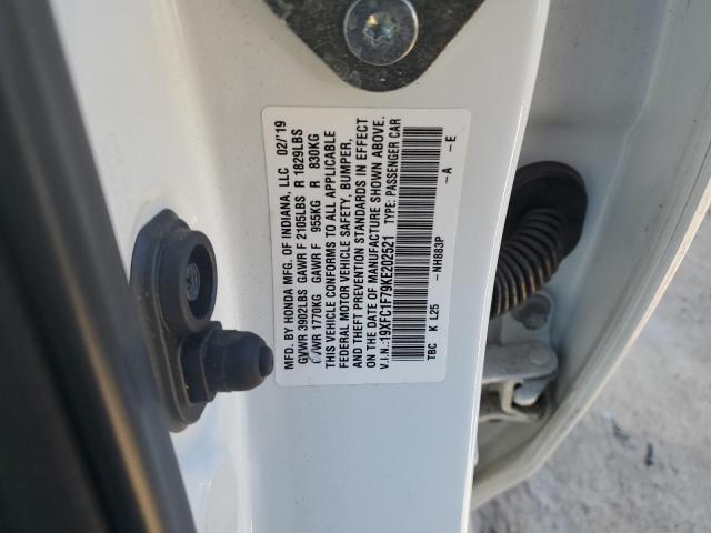 Aukcja sprzedaży 2019 Honda Civic Exl, vin: 19XFC1F79KE202521, numer aukcji: 40644083