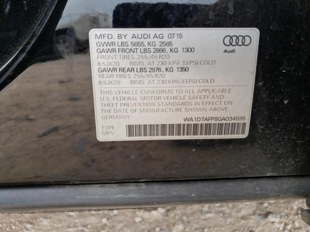 40765433 :رقم المزاد ، WA1D7AFP8GA034595 vin ، 2016 Audi Q5 Premium Plus S-line مزاد بيع