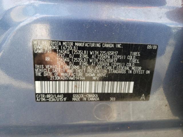 Aukcja sprzedaży 2010 Toyota Rav4 Limited, vin: 2T3DK4DV7AW014144, numer aukcji: 40954293