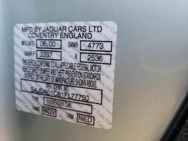 Aukcja sprzedaży 2001 Jaguar S-type, vin: SAJDA01C81FL77750, numer aukcji: 41387023