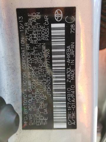 39594213 :رقم المزاد ، JTDKN3DU4E1771393 vin ، 2014 Toyota Prius مزاد بيع