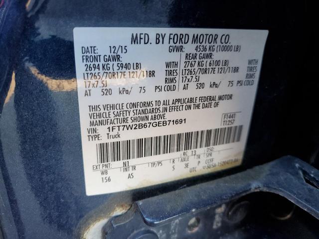 Продаж на аукціоні авто 2016 Ford F250 Super Duty, vin: 1FT7W2B67GEB71691, номер лоту: 41130453