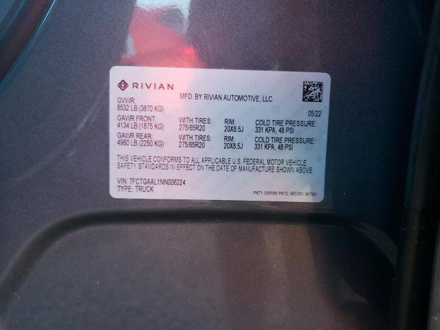 Aukcja sprzedaży 2022 Rivian R1t Launch Edition, vin: 7FCTGAAL1NN006224, numer aukcji: 41381133