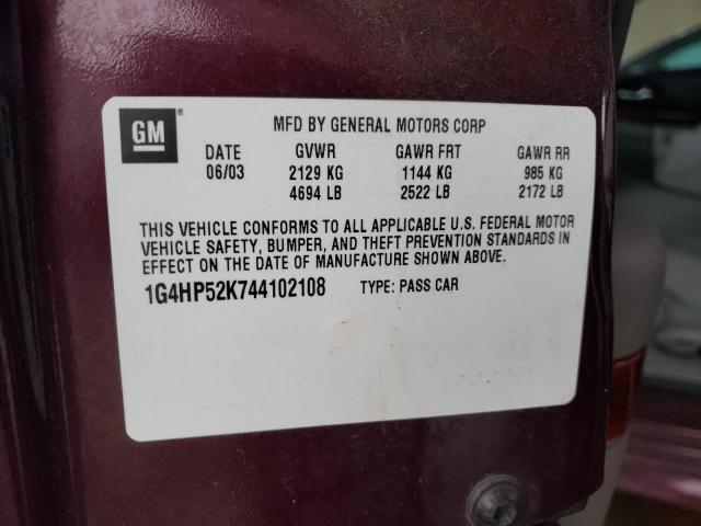 2004 Buick Lesabre Custom მანქანა იყიდება აუქციონზე, vin: 1G4HP52K744102108, აუქციონის ნომერი: 41298133