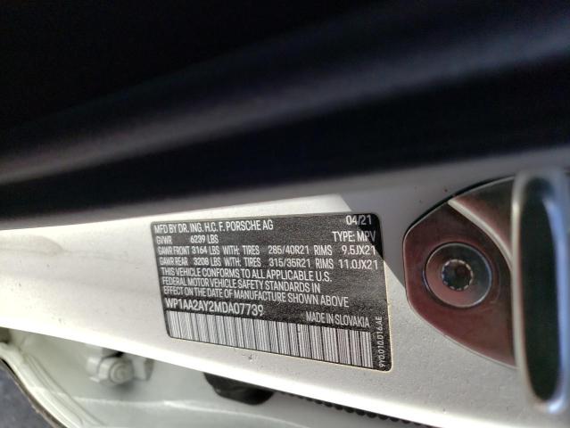 41469483 :رقم المزاد ، WP1AA2AY2MDA07739 vin ، 2021 Porsche Cayenne مزاد بيع