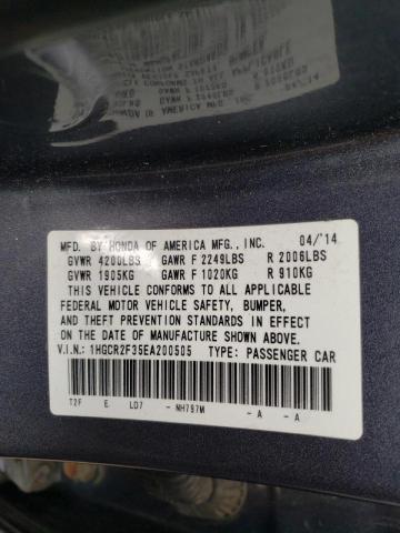 Продаж на аукціоні авто 2014 Honda Accord Lx, vin: 1HGCR2F35EA200505, номер лоту: 40721263