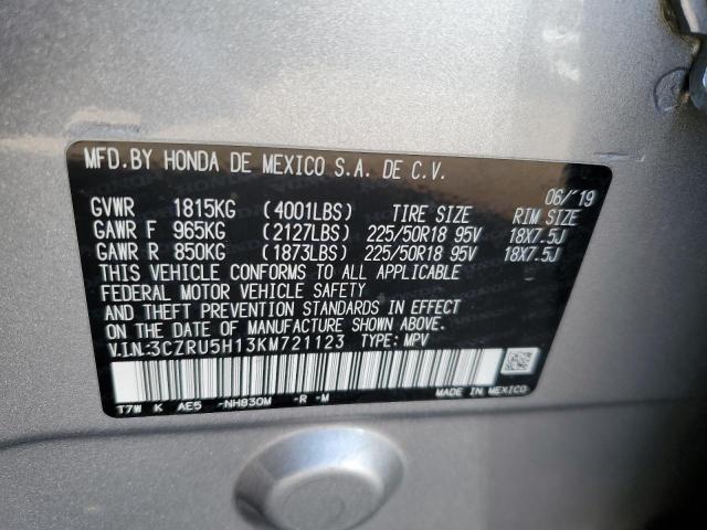 Aukcja sprzedaży 2019 Honda Hr-v Sport, vin: 3CZRU5H13KM721123, numer aukcji: 40258633
