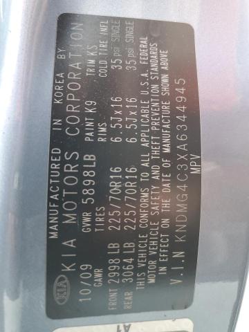 38951483 :رقم المزاد ، KNDMG4C3XA6344945 vin ، 2010 Kia Sedona Lx مزاد بيع