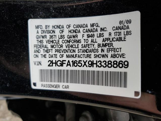 Продажа на аукционе авто 2009 Honda Civic Lx, vin: 2HGFA165X9H338869, номер лота: 40922743