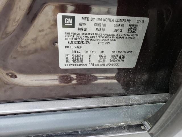 41383703 :رقم المزاد ، KL4CJGSB3FB246954 vin ، 2015 Buick Encore مزاد بيع