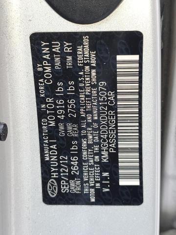 Продаж на аукціоні авто 2013 Hyundai Genesis 3.8l, vin: KMHGC4DDXDU215079, номер лоту: 41110653
