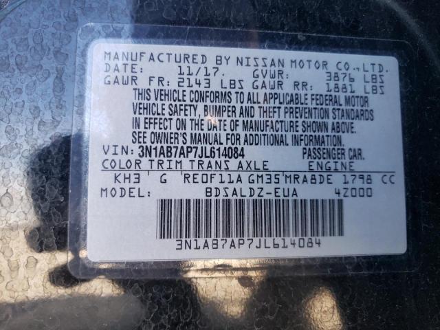 Продаж на аукціоні авто 2018 Nissan Sentra S, vin: 3N1AB7AP7JL614084, номер лоту: 41841503