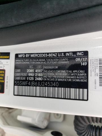 41617753 :رقم المزاد ، 55SWF4JB6JU245340 vin ، 2018 Mercedes-benz C 300 مزاد بيع