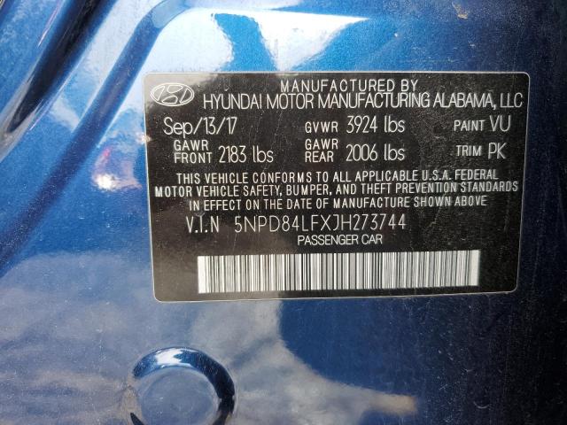 Aukcja sprzedaży 2018 Hyundai Elantra Sel, vin: 5NPD84LFXJH273744, numer aukcji: 41570903