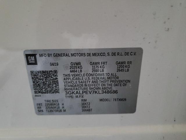 Aukcja sprzedaży 2019 Gmc Terrain Slt, vin: 3GKALPEV7KL348686, numer aukcji: 42356733